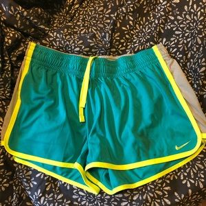 Teal Nike dri-fit shorts